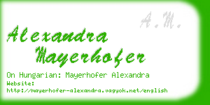 alexandra mayerhofer business card